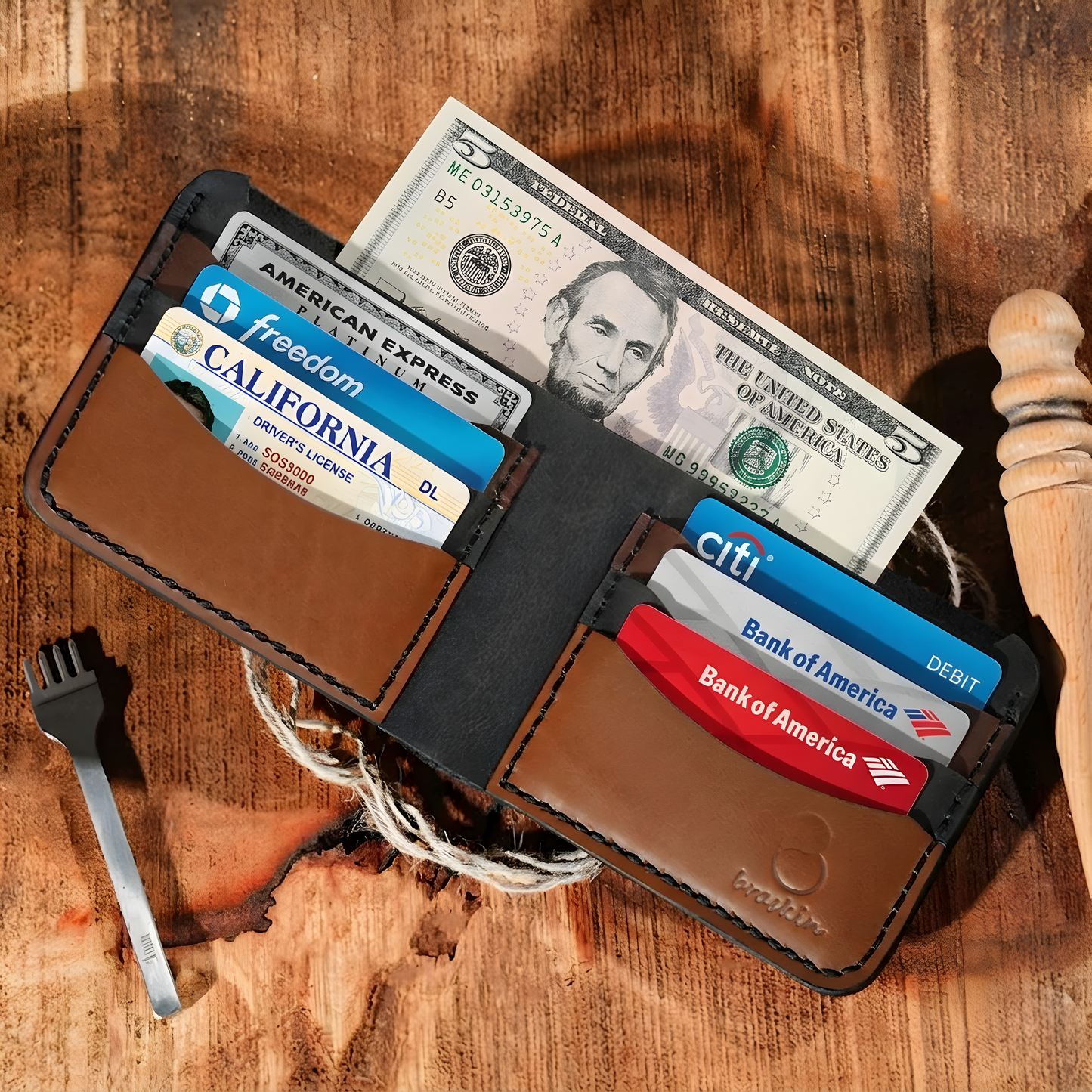 Rainbow Coast Leather Wallet